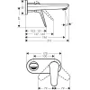 Смеситель для умывальника однорычажный Hansgrohe Novus (71127000)- Фото 2